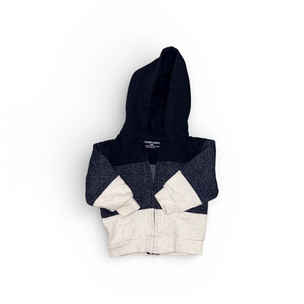 234. Free Planet Black and Gray Baby Hoodie Size 18 Months